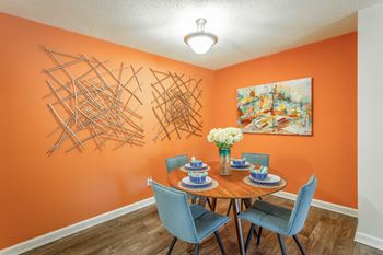 Dining room area at hawthorne at lily flagg in huntsville, al